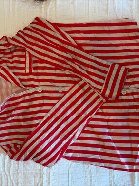 Show Me Your MuMu Red and White Striped Pajama Top